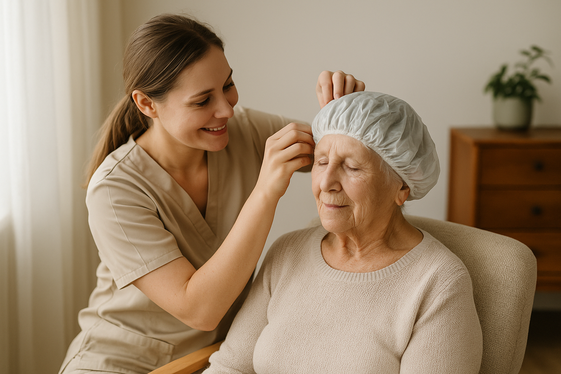 pure ease no rinse shampoo cap for elderly