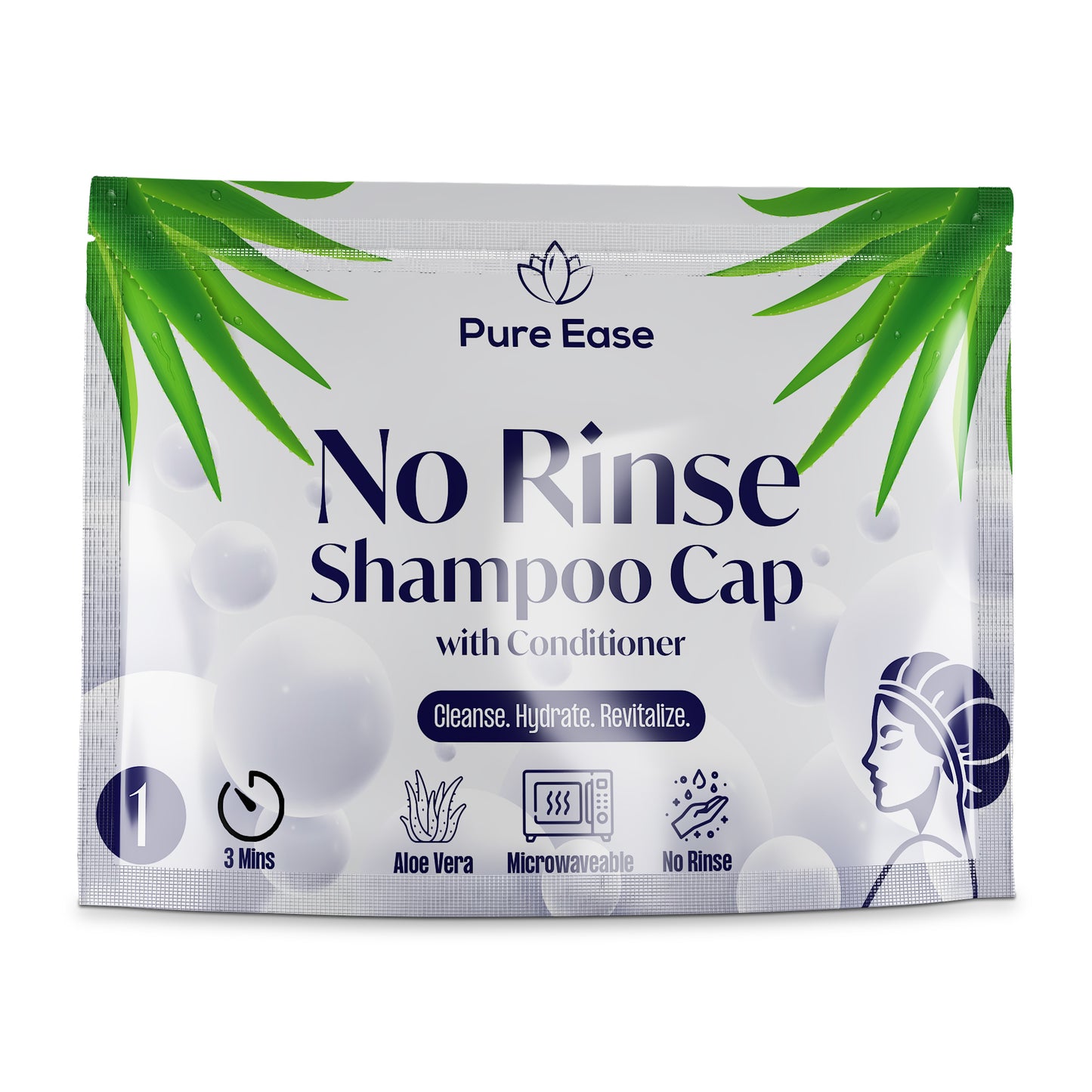 PureEase No Rinse Shampoo Cap